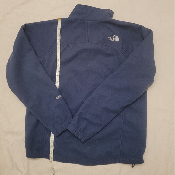 The North Face Windwall Fleece Jacket Mens Small Pockets Embroidered Logo Blue - Picture 4 of 16